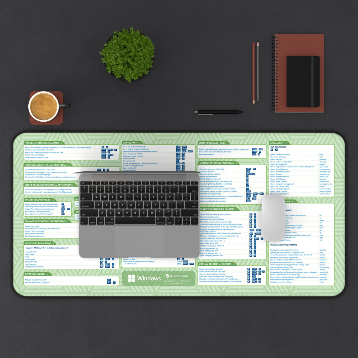 Windows Cheat Sheet Desk Mat – Geek Guise