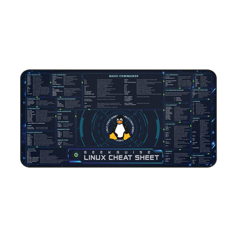 Linux Cheat Sheet Desk Mat
