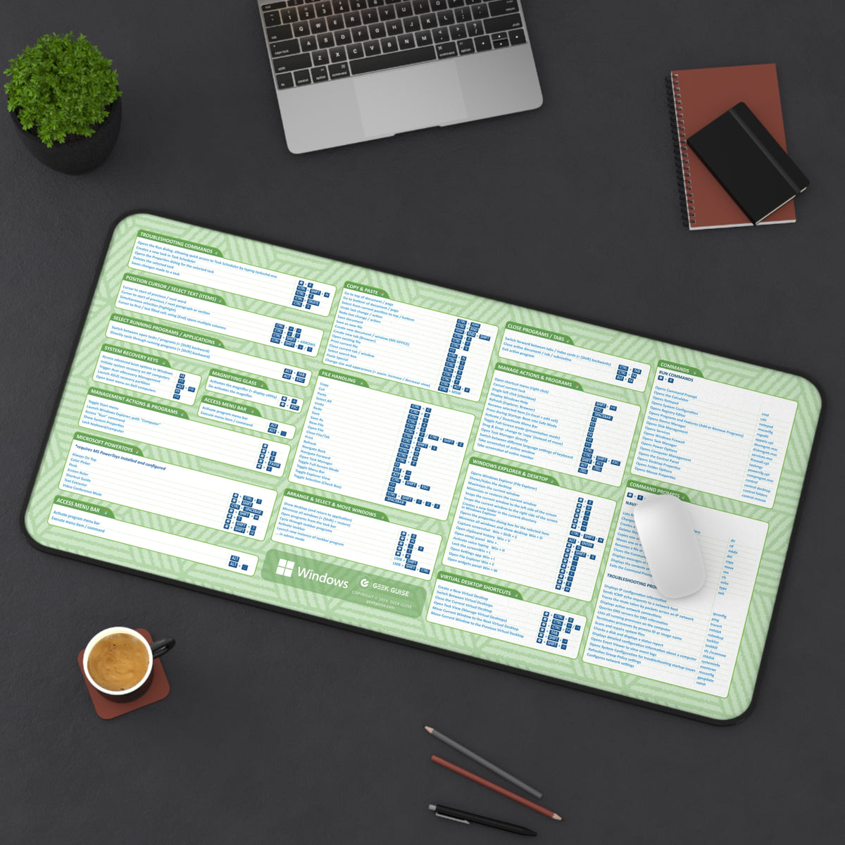 Windows Cheat Sheet Desk Mat – Geek Guise