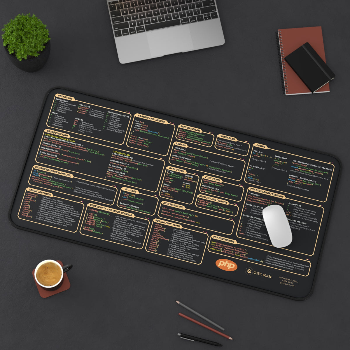 PHP Cheat Sheet Desk Mat – Geek Guise