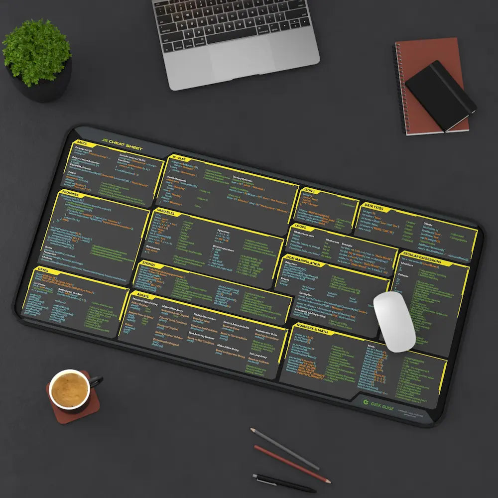 Javascript Cheat Sheet Desk Mat – Geek Guise
