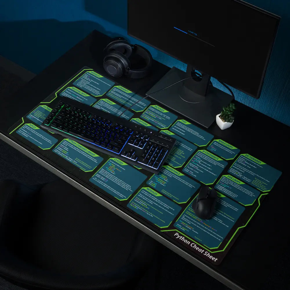 Python Cheat Sheet Desk Mat – Geek Guise
